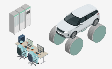 車両＆ユニット評価自動化システムは、様々なシステムと連携し自動化します。